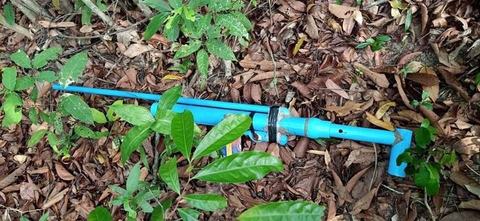 Homemade gun confiscated at illegal poacher camp
